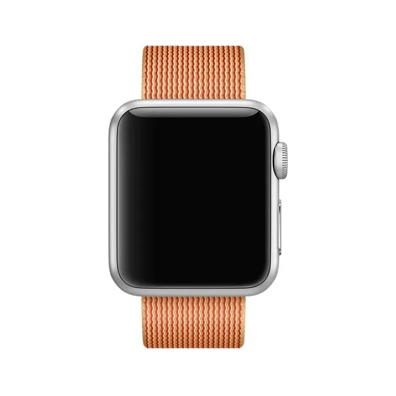 APPLE 38mm Gold/Red Nylon Band