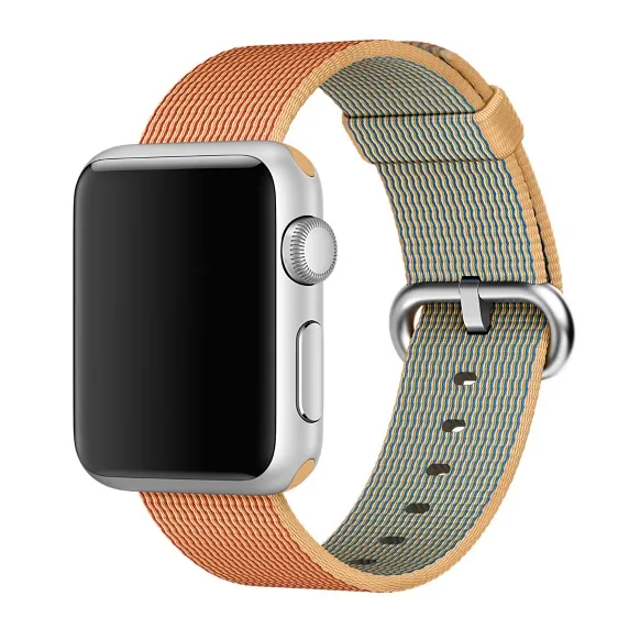 APPLE 38mm Gold/Red Nylon Band