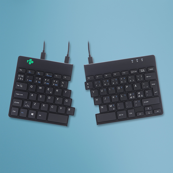 R-Go Split Break Wireless Ergonomic Keyboard, Black