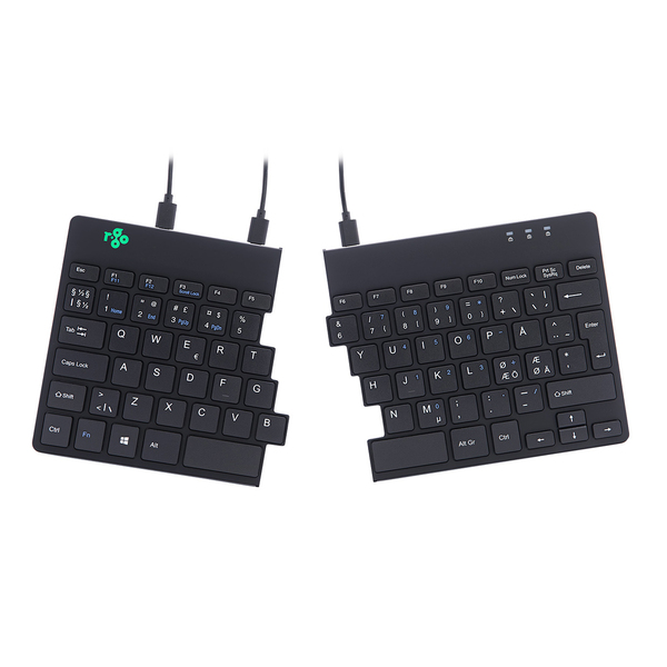 R-Go Split Break Wireless Ergonomic Keyboard, Black