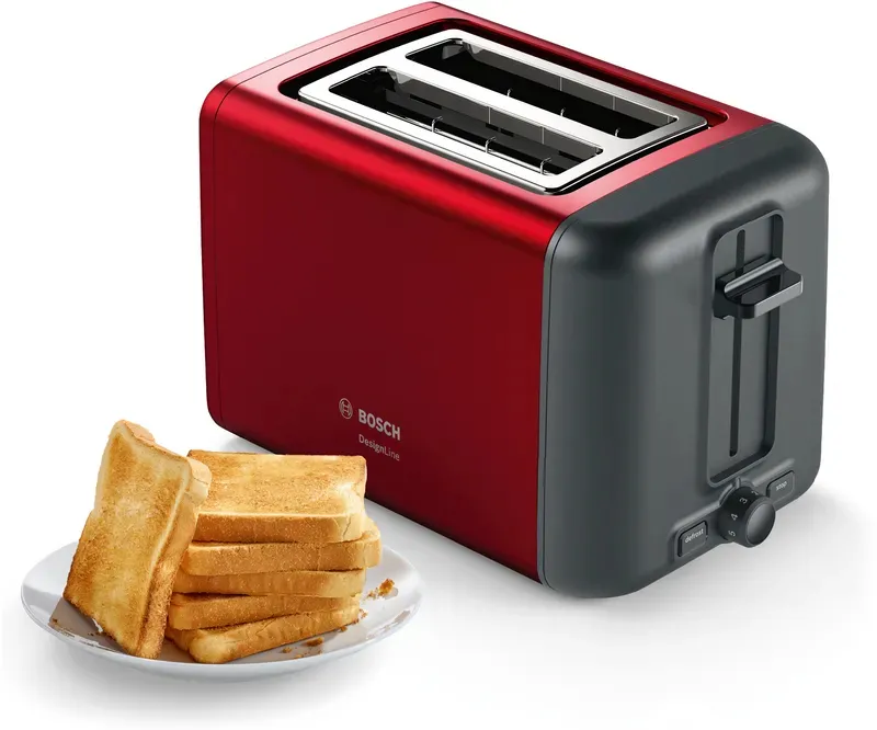 Bosch Compact Toaster Design Line TAT3P424DE (red / black)