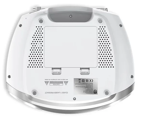 PHILIPS TAZ2000S/10 Portable CD Player with Bluetooth 6.0, FM and USB, Silver