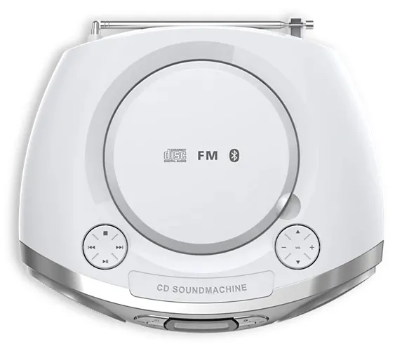 PHILIPS TAZ2000S/10 Portable CD Player with Bluetooth 6.0, FM and USB, Silver