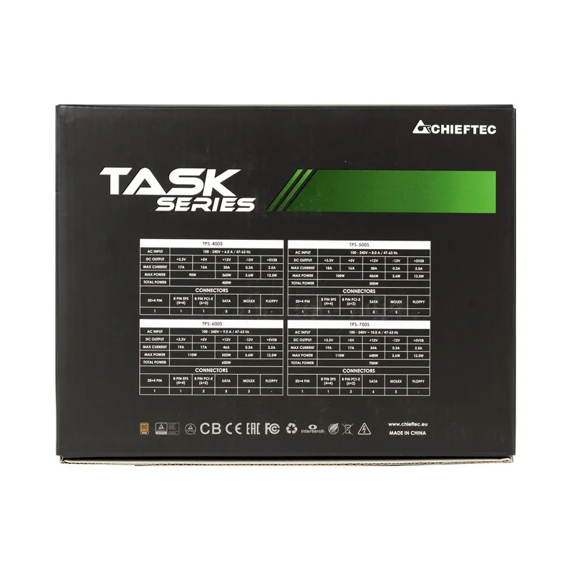 Chieftec Task Series 700W - Power supply, 80 Plus Bronze