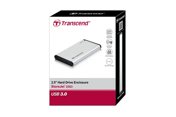 TRANSCEND STOREJET 25S3 USB3 ENCLOSURE