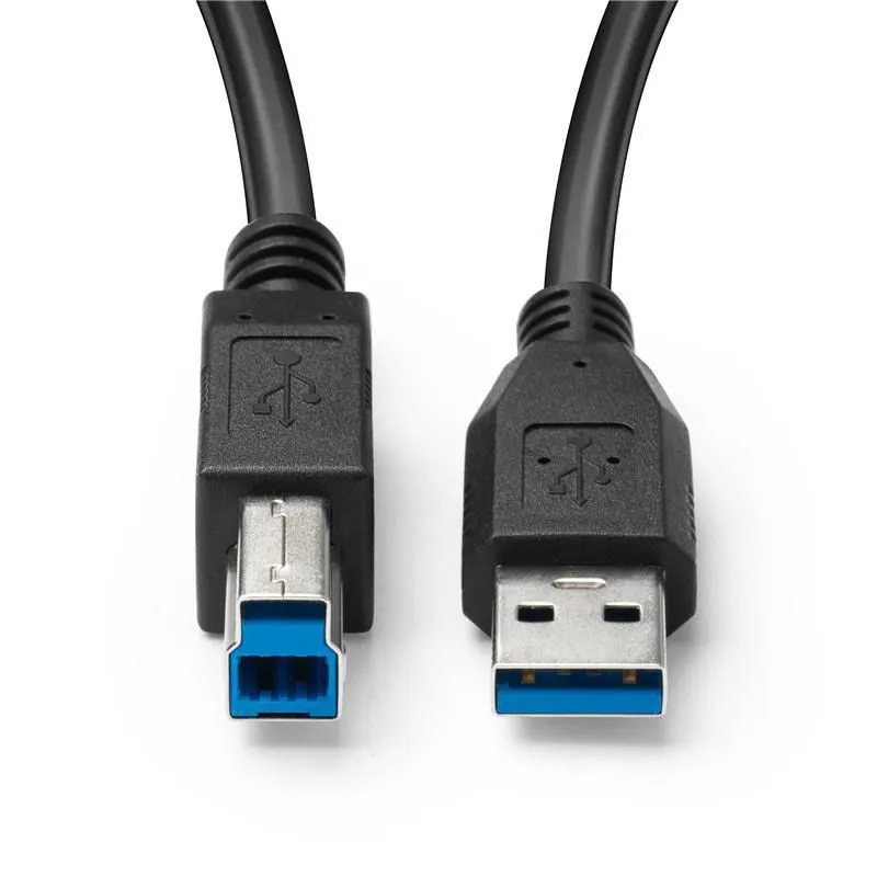 MicroConnect USB-A to USB-B cable, 5 m, Black