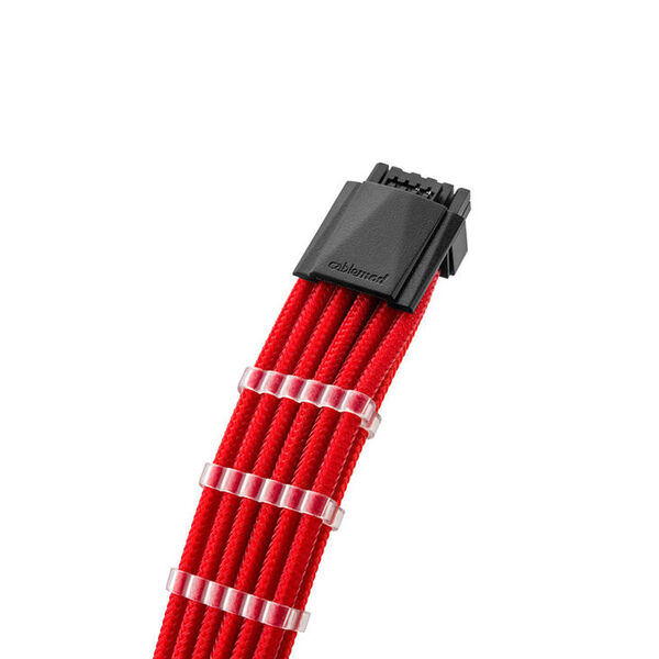 CableMod C-Series Pro ModMesh Sleeved 12VHPWR PCI-e Cable for Corsair (Red, 16-pin to Triple 8-pin, 600mm)