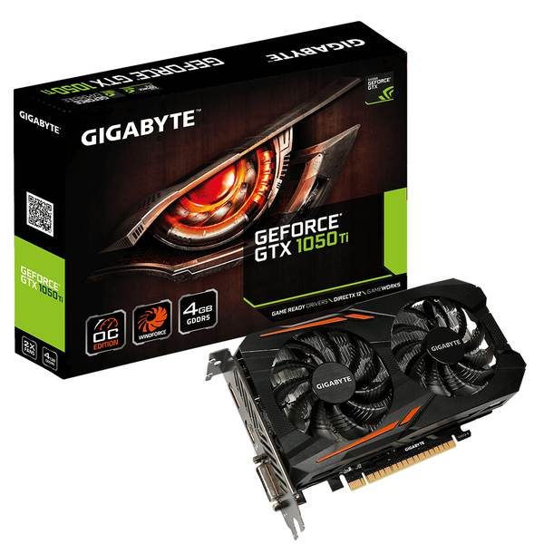 Gigabyte GeForce GTX 1050 Ti OC 4GB -n&auml;yt&ouml;nohjain