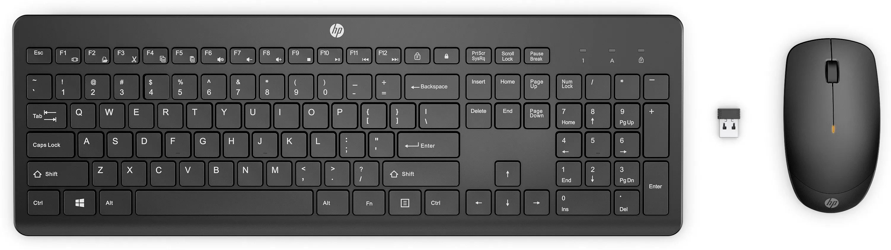 HP 235 Wireless Keyboard and Mouse, Black