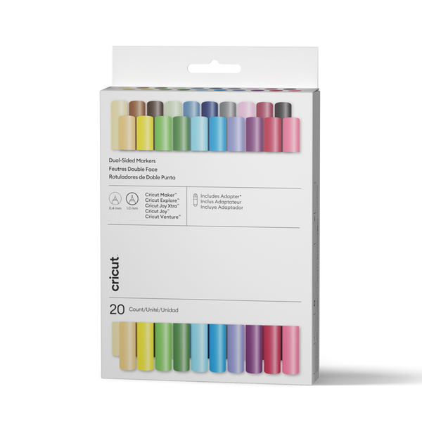 Cricut® Omni Dual-Sided Markers, Ultimate Set (20 ct) + Adapter