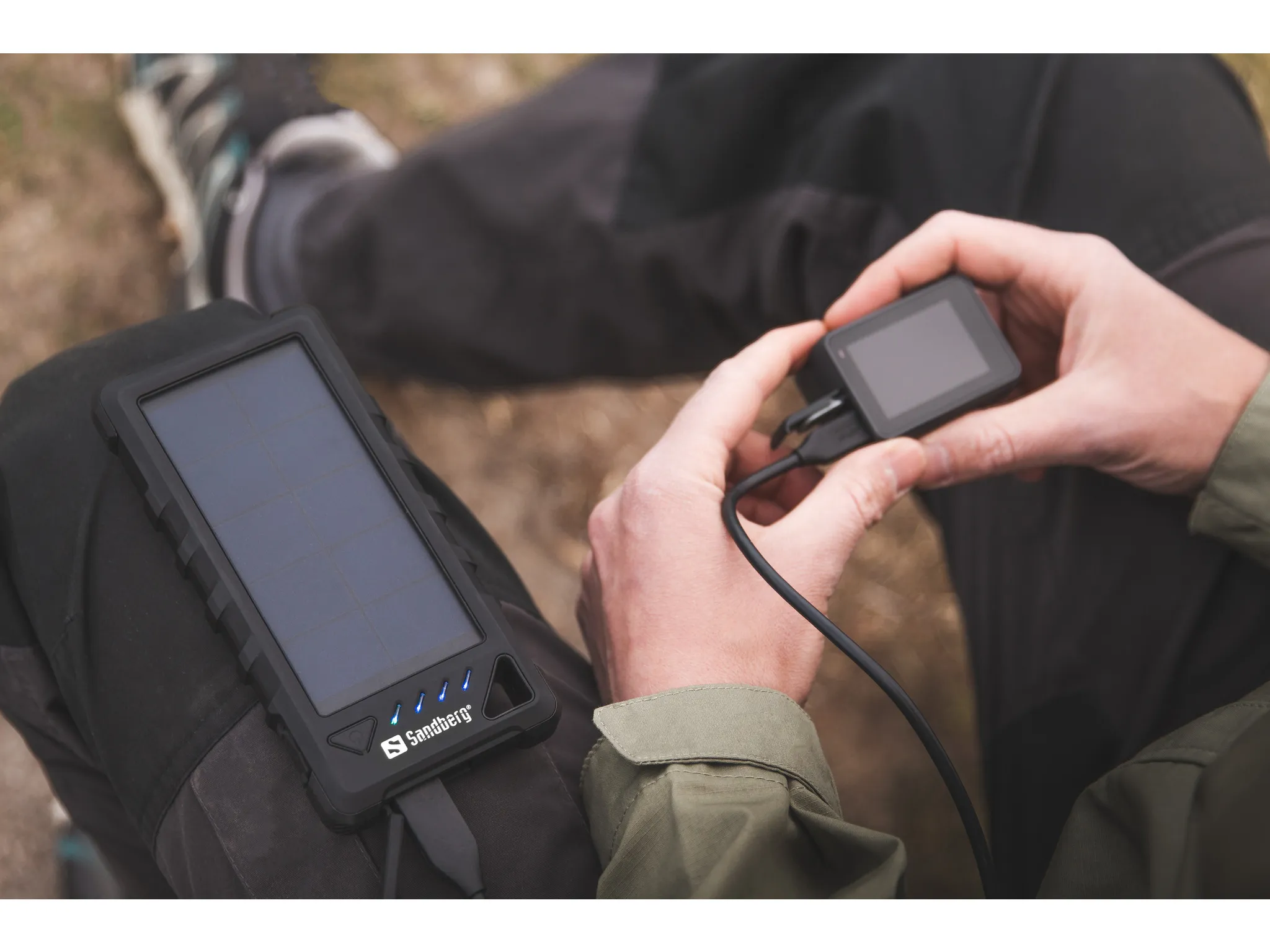 Sandberg Outdoor Solar -varavirtal&auml;hde, 16000 mAh, Musta