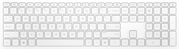 HPINC HP Pavilion Wireless Keyboard 600 White UK