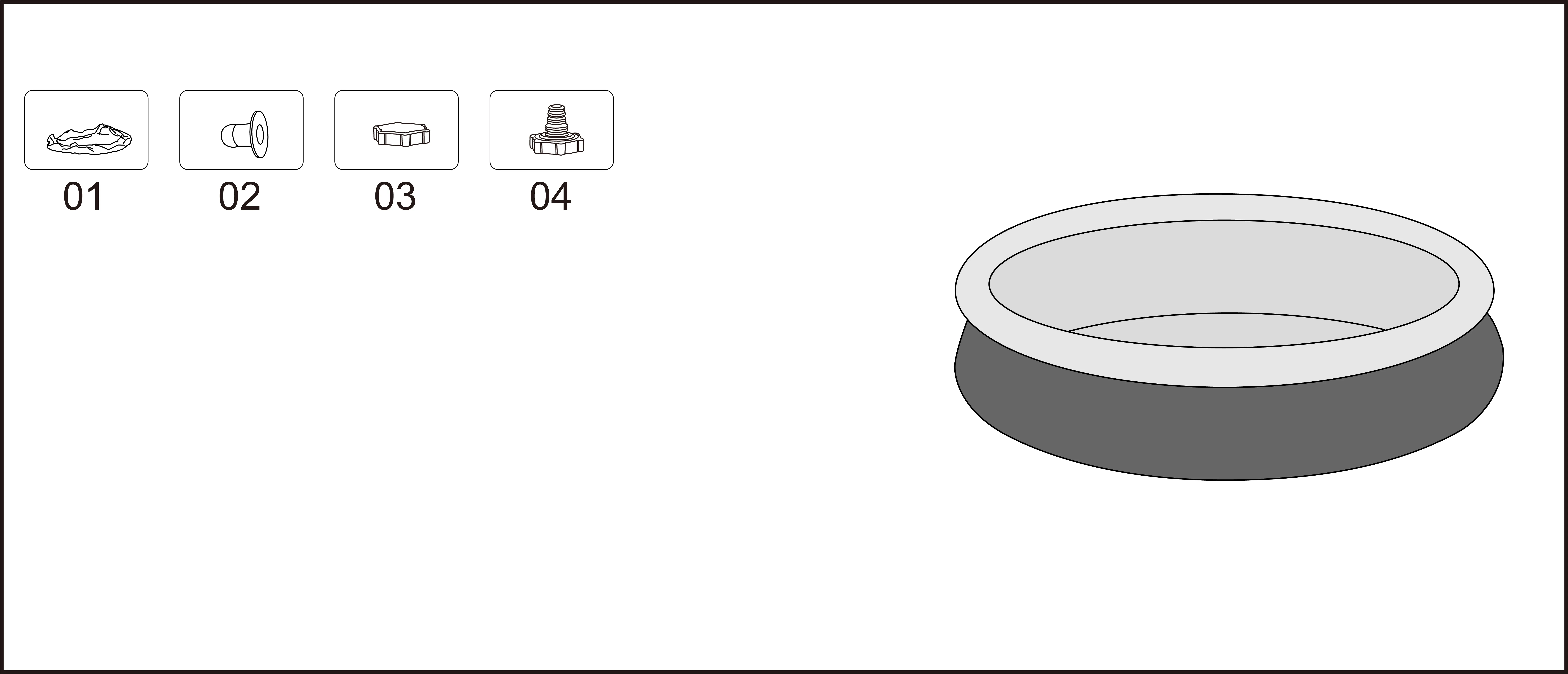 Bestway Fast Set - pool set, grey, 3,66x0,76m