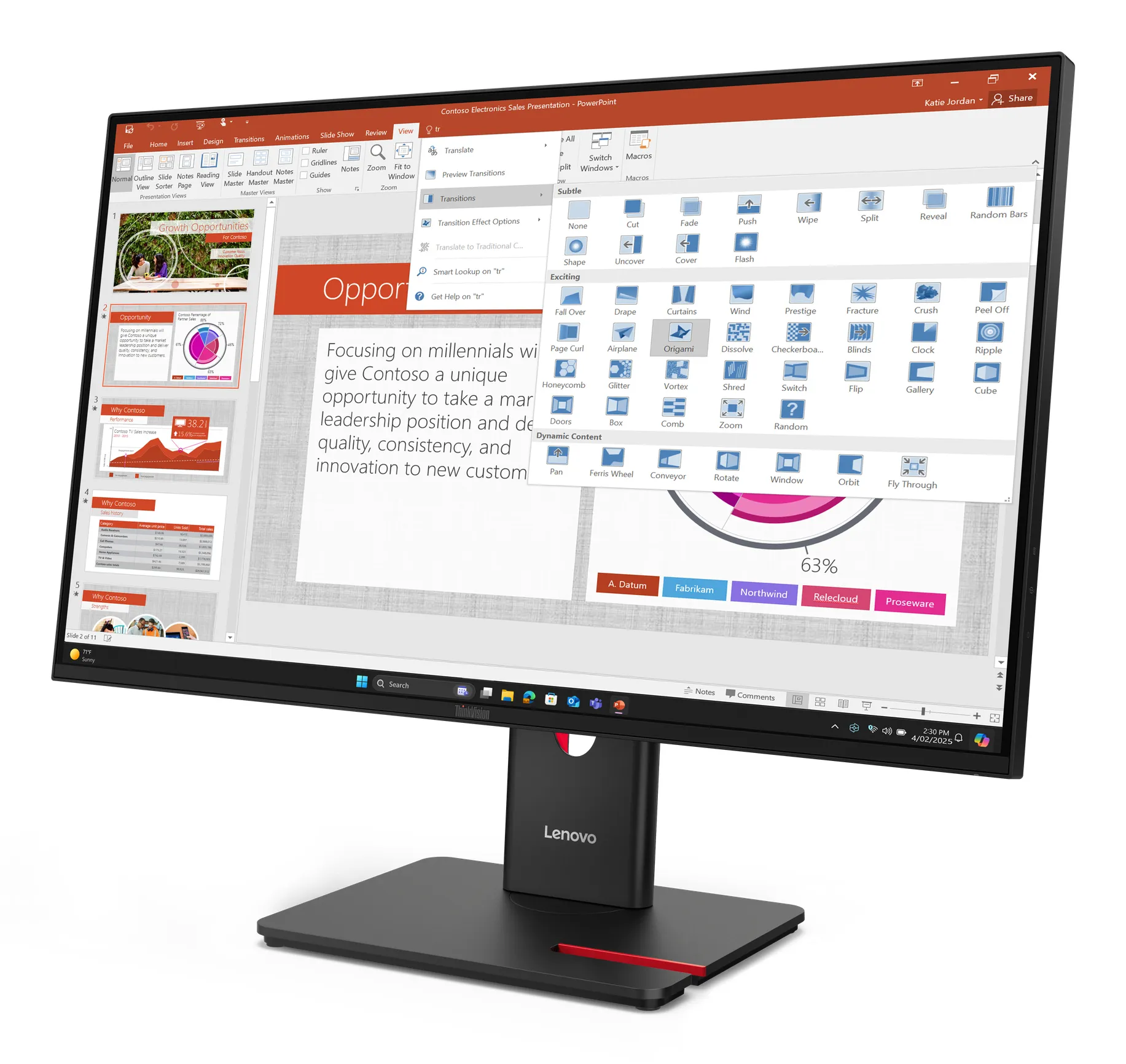 Lenovo ThinkVision T27-40 27" 1920x1080 16:9 IPS