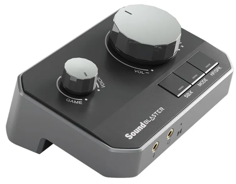 Creative Sound Blaster G8 ulkoinen korkearesoluutioinen digitaali-analogiamuunnin ja vahvistin pelaamiseen, musta