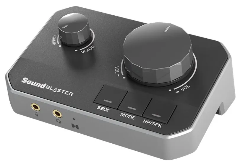 Creative Sound Blaster G8 ulkoinen korkearesoluutioinen digitaali-analogiamuunnin ja vahvistin pelaamiseen, musta