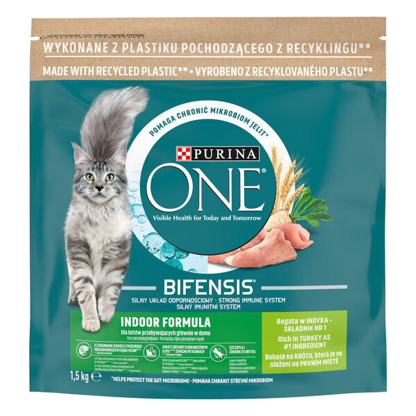 Purina One Bifensis Indoor Formula, Dry food for cats, Adult, 1.5kg