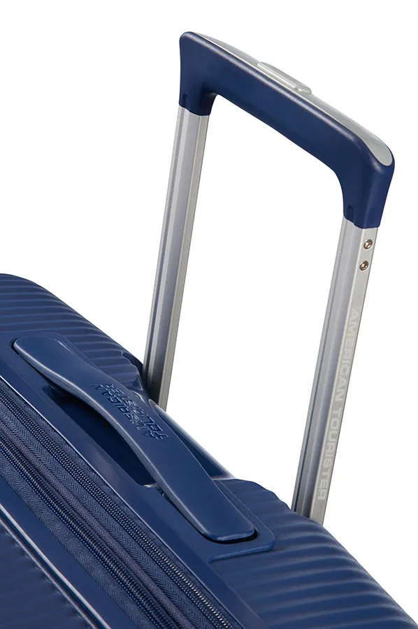 American Tourister Soundbox Spinner Expandable 55 cm Polypropylene -kabinssilaukku, midnight navy