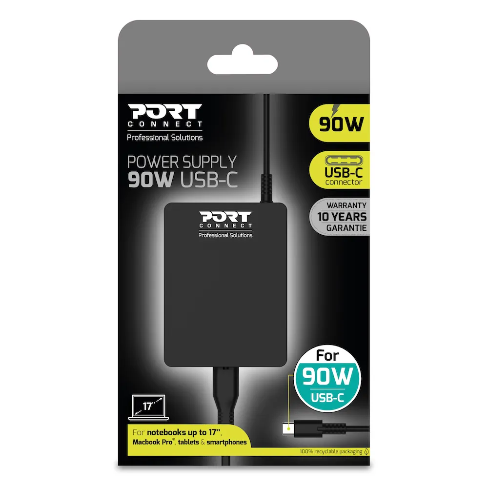 PORT Designs Power Supply USB-C 90W EU /900098