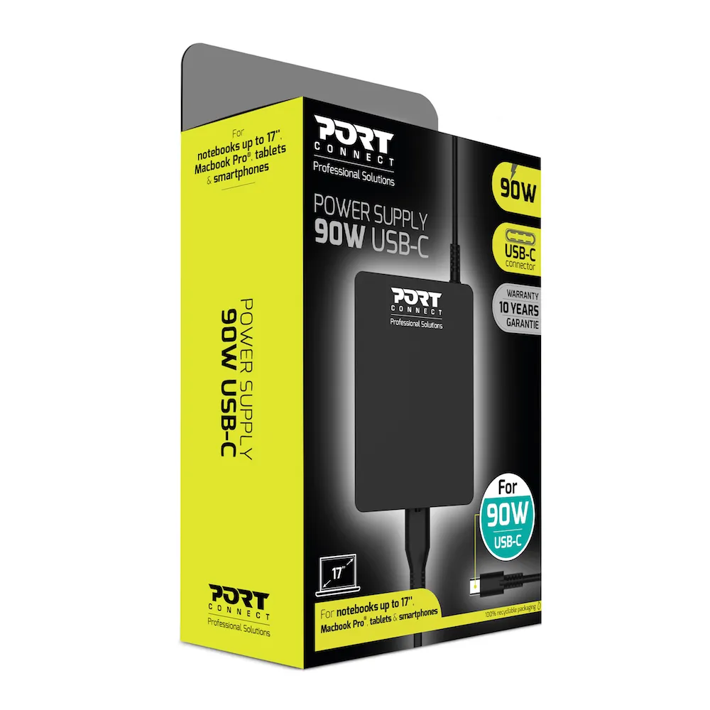 PORT Designs Power Supply USB-C 90W EU /900098
