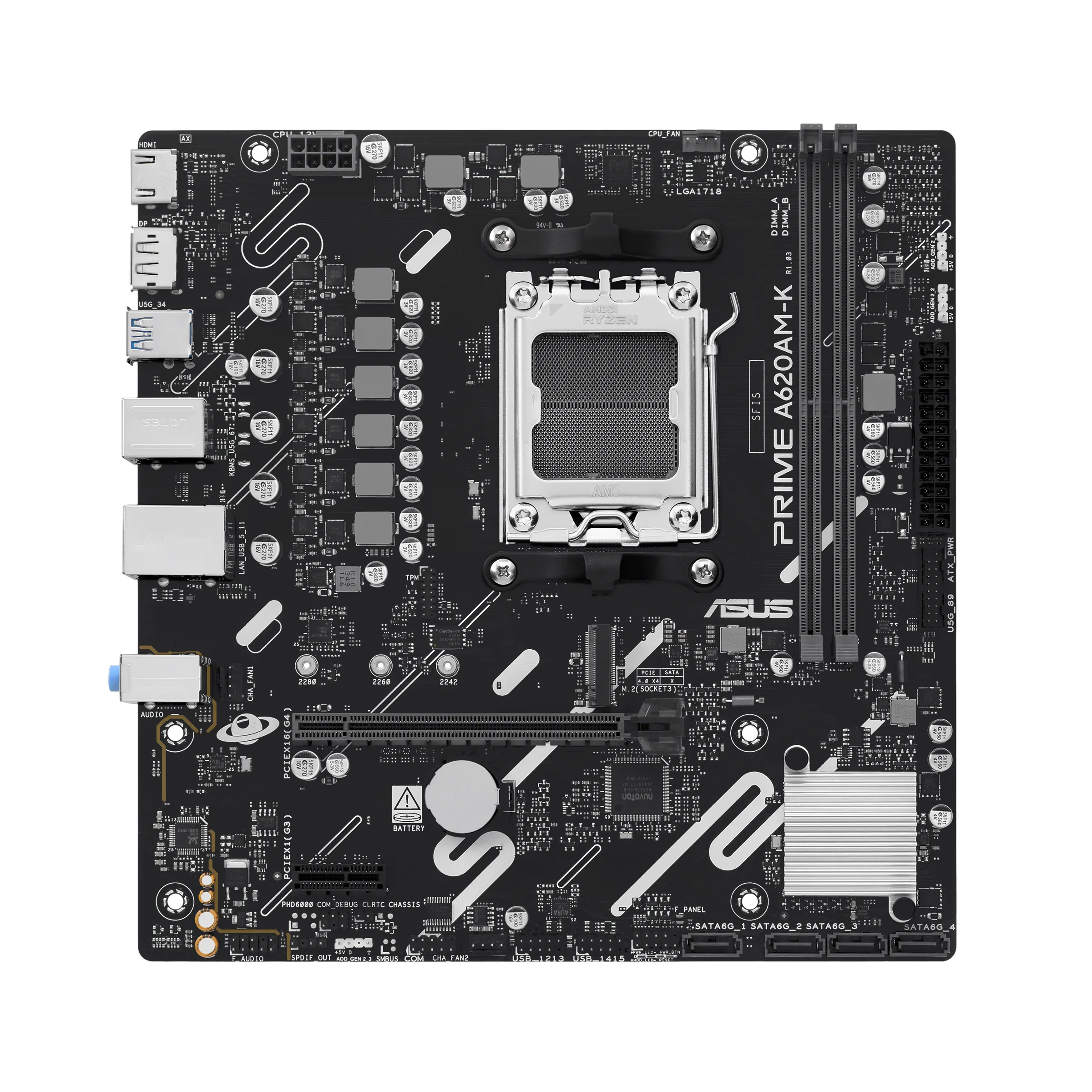 Asus PRIME A620AM-K AM5 mATX Motherboard Asus PRIME A620AM-K AM5 mATX Motherboard