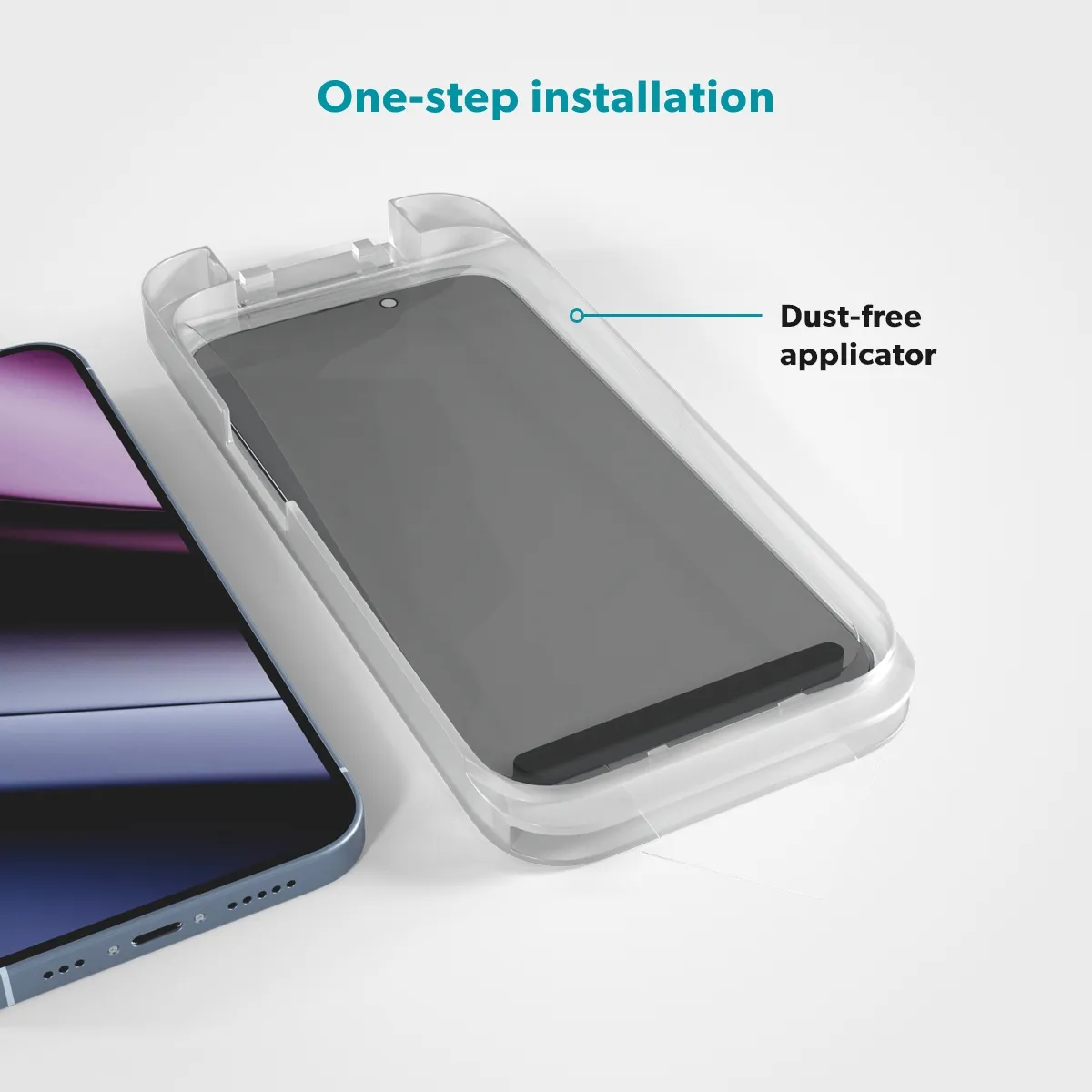 Epico Privacy Glass 3D Ultra-wide Fit with One-step Dust-free Applicator Impact and Scratch Resistant iPhone 17 Pro Max