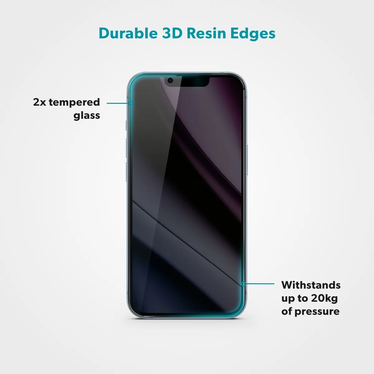 Epico Privacy Glass 3D Ultra-wide Fit with One-step Dust-free Applicator Impact and Scratch Resistant iPhone 17 Pro Max