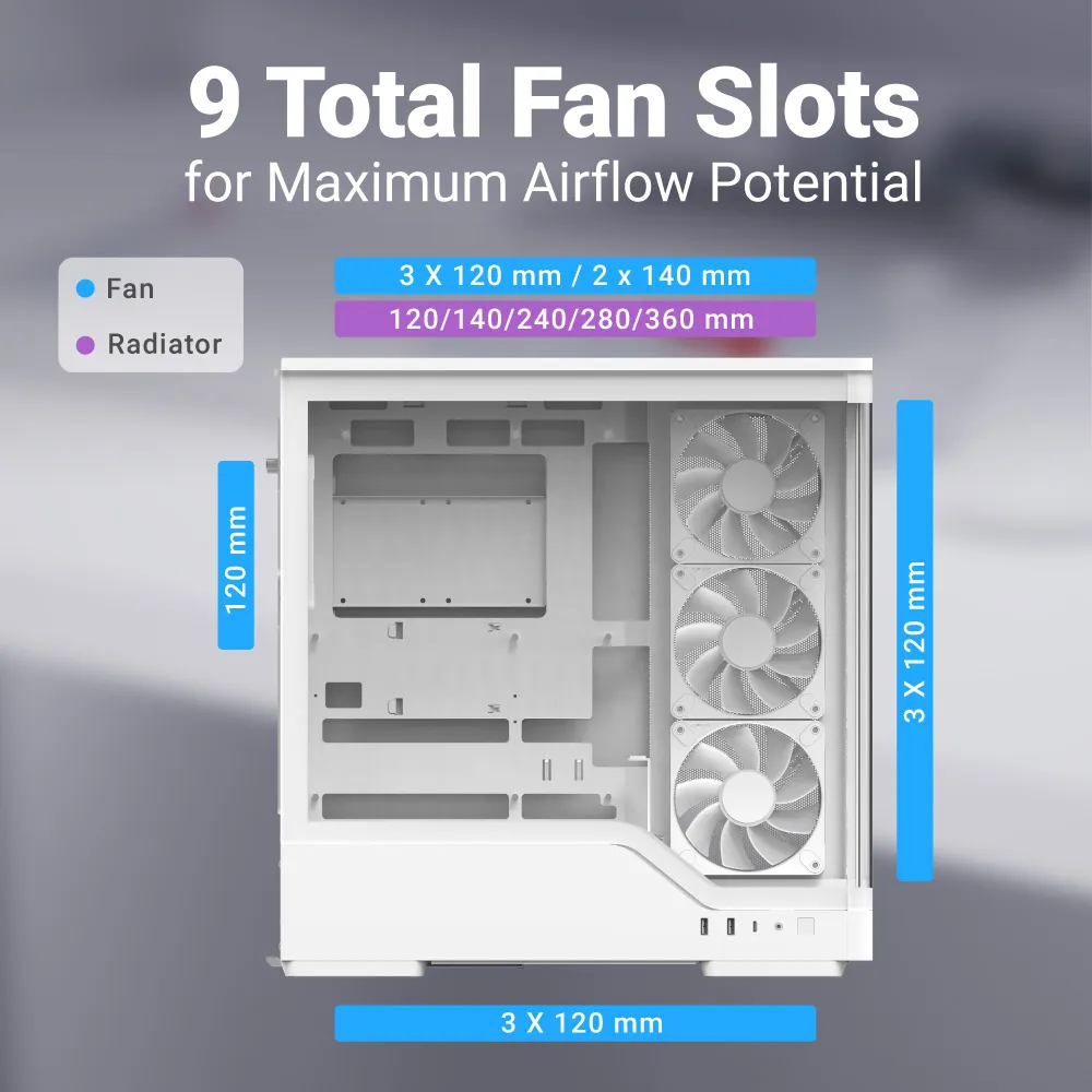 AeroCool P500A Midi-Tower Case with window, Black