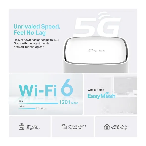 TP-Link AX1800 5G Wireless Dual-Band Gigabit Wi-Fi 6 Router /Archer NX200