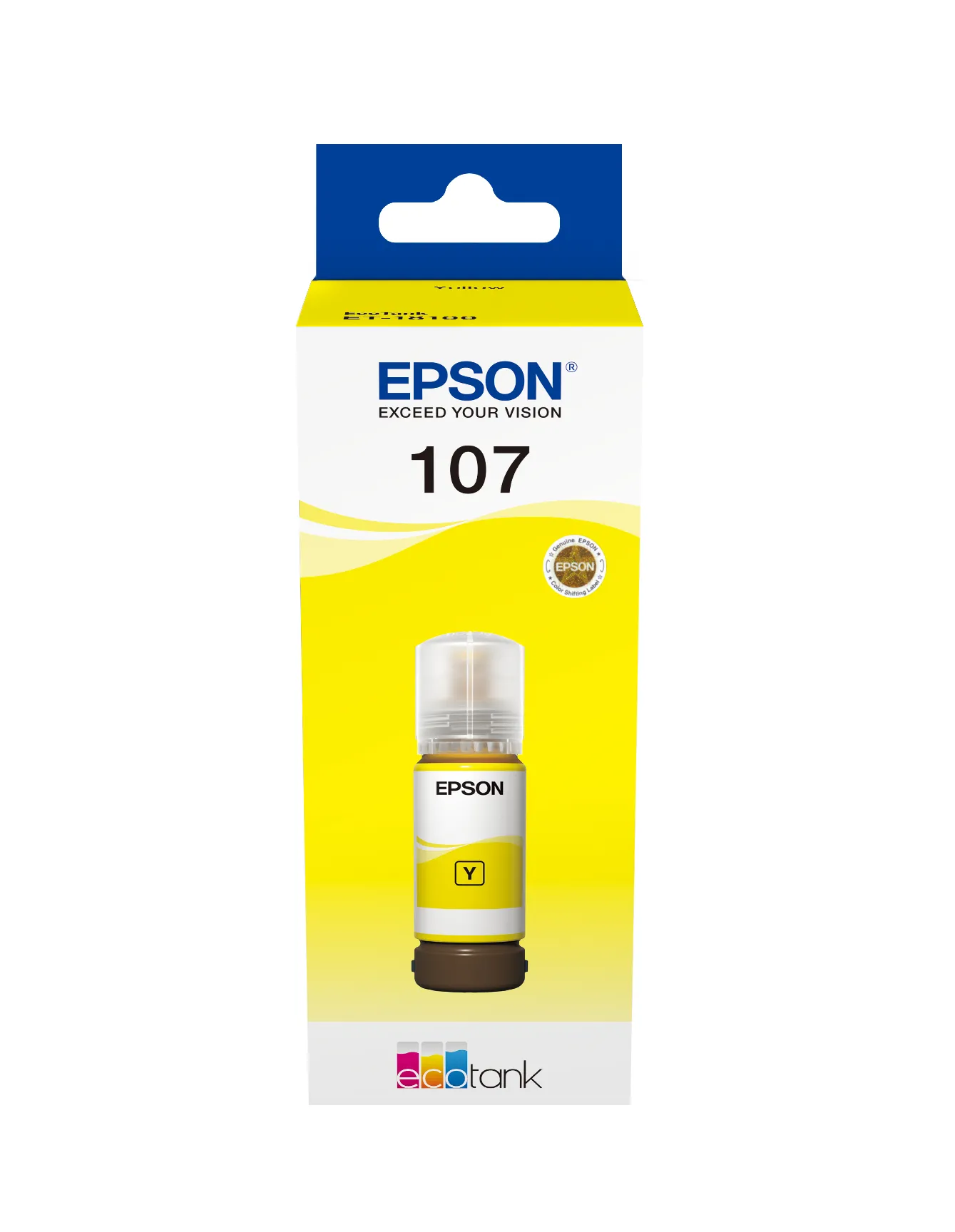 Epson 107 EcoTank -mustepullo, 70 ml, keltainen