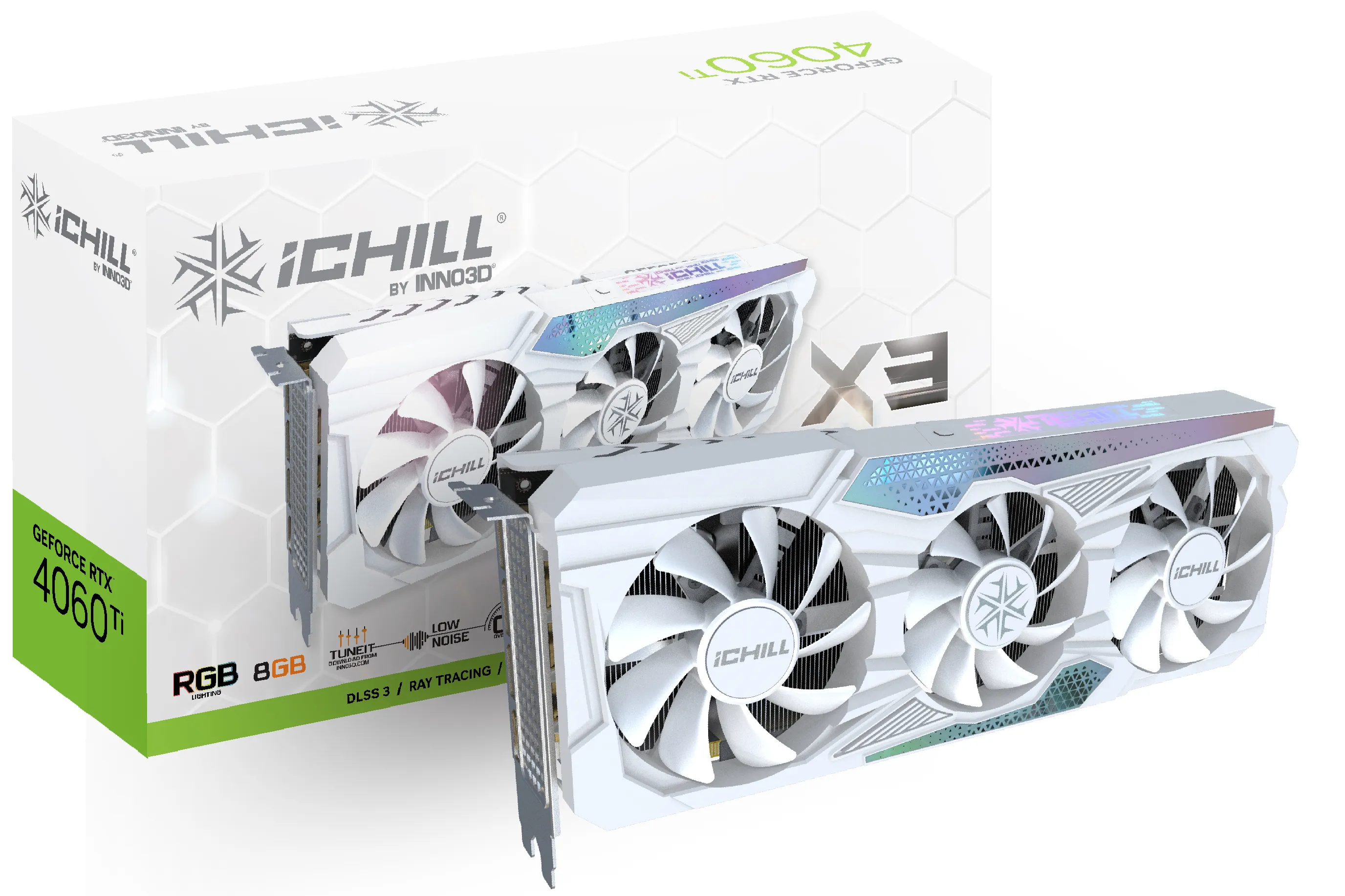 Inno3D GeForce RTX 4060 Ti iChill X3 White 8 GB - grafikkort