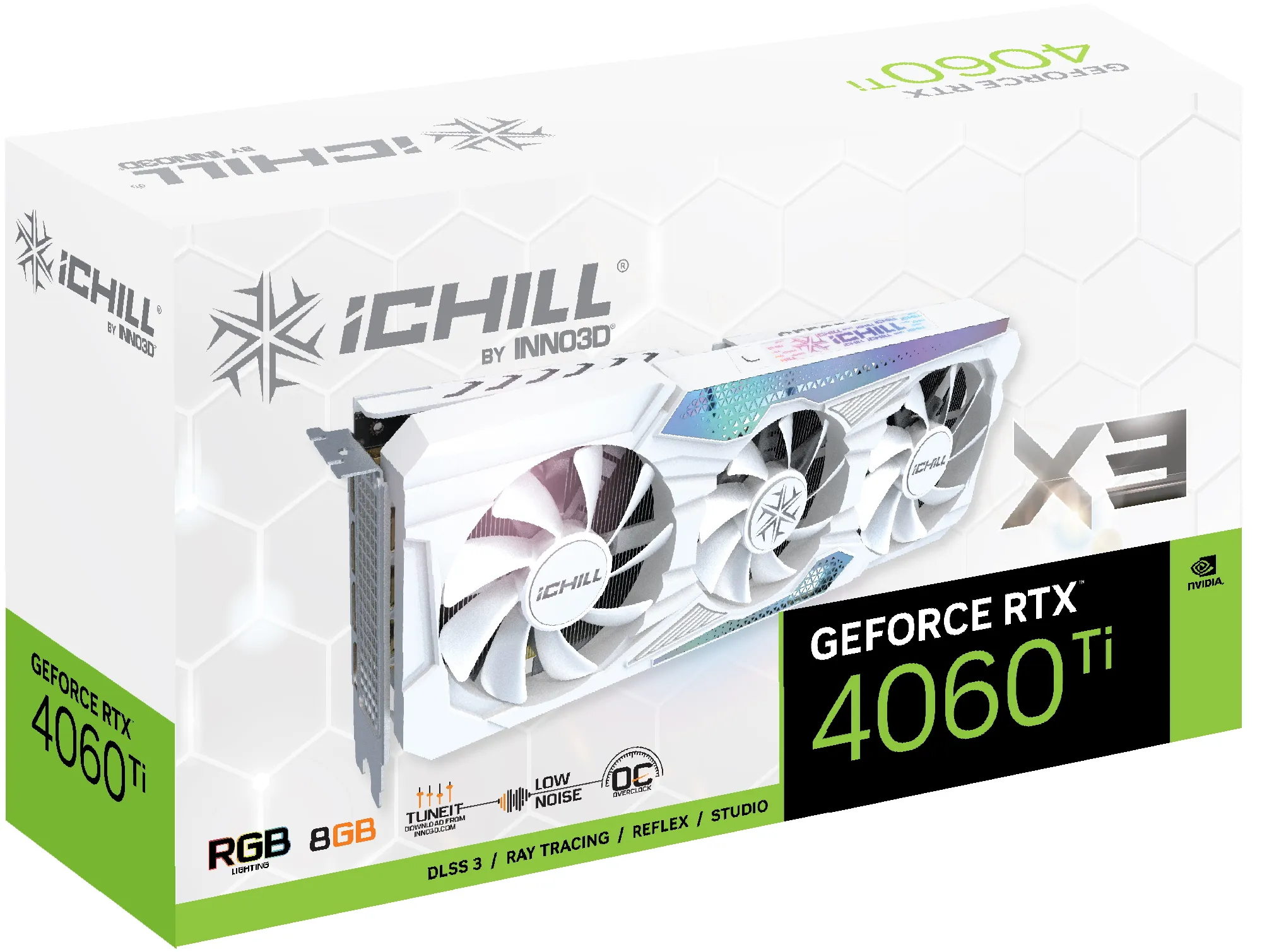 Inno3D GeForce RTX 4060 Ti iChill X3 White 8 GB - grafikkort