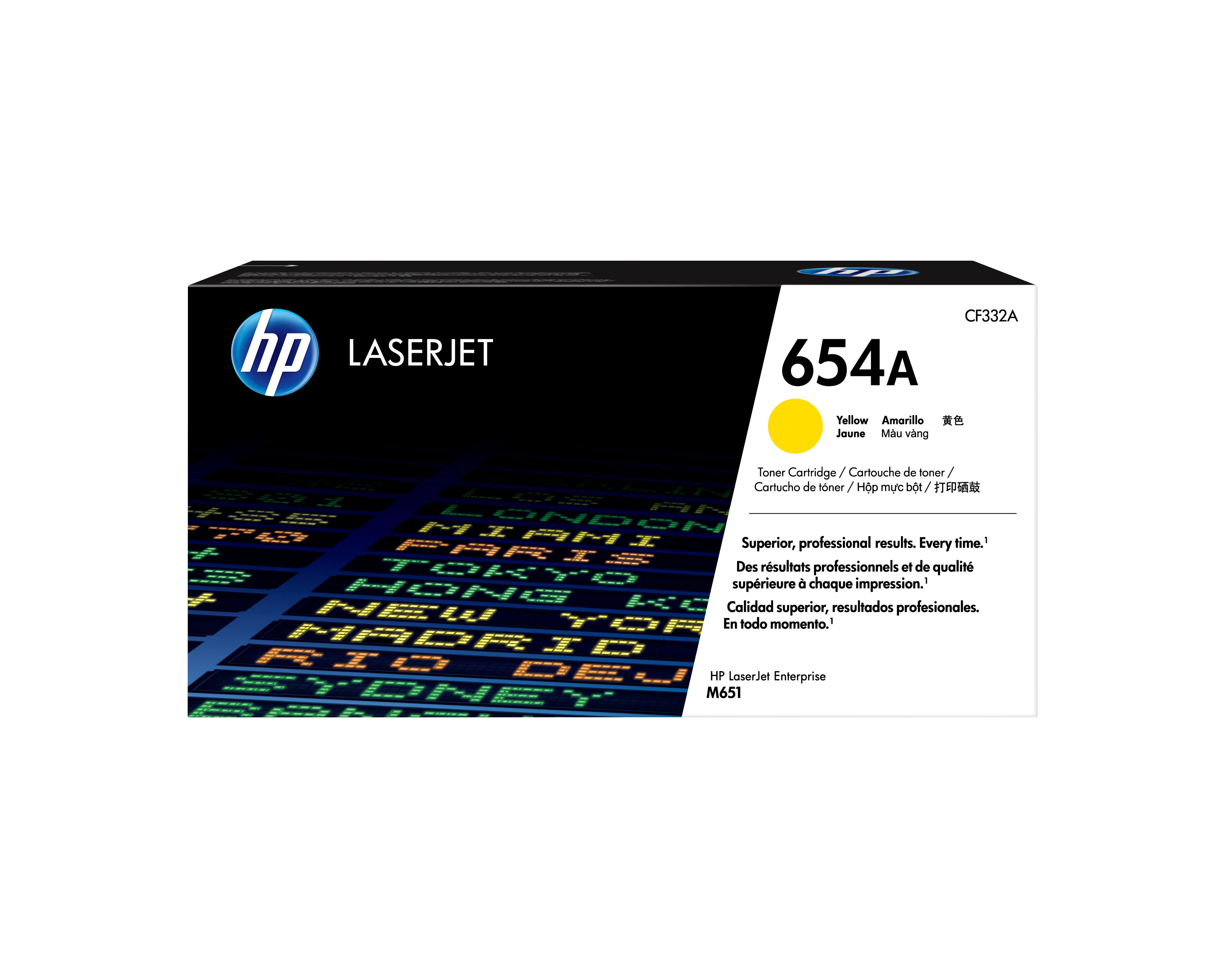Color laserjet 654A yellow toner