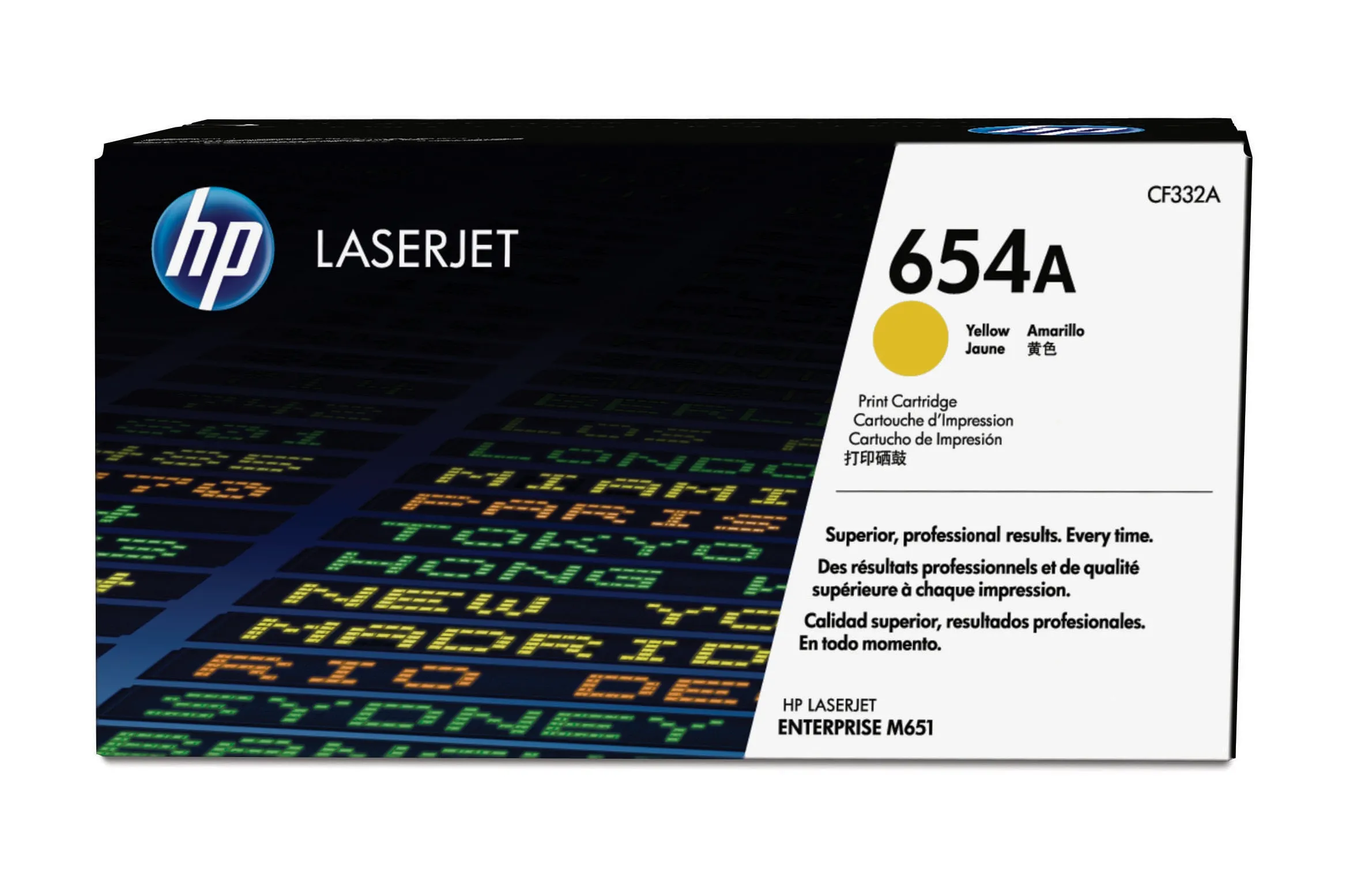 Color laserjet 654A yellow toner