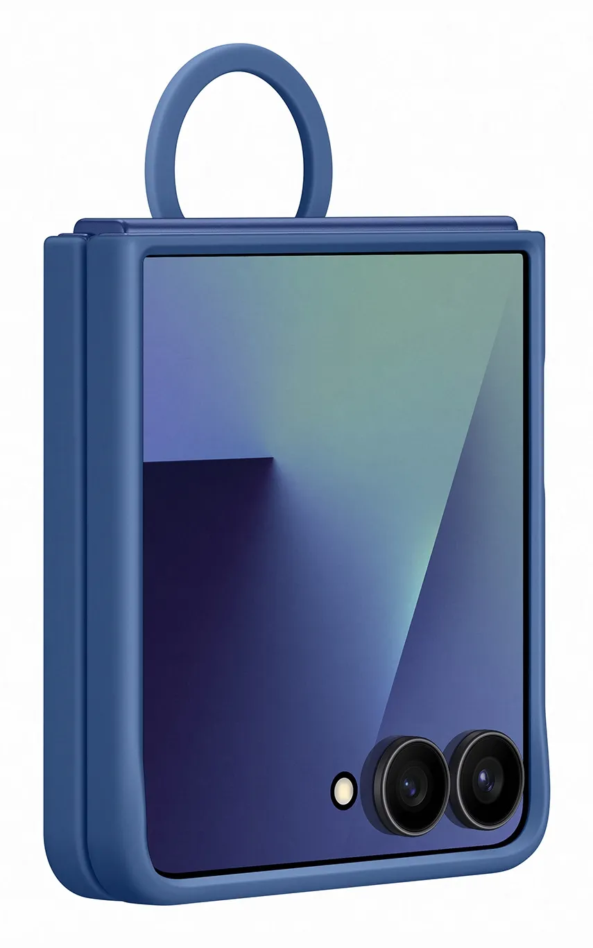 Samsung Galaxy Z Flip7 Ring Case -suojakuori, Laivastonsininen
