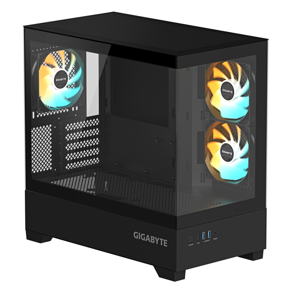 Gigabyte C201 Panoramic mATX - midi tower, Black