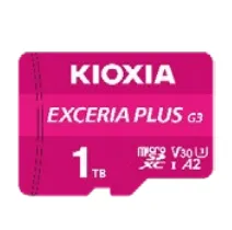 Kioxia EXCERIA PLUS G3 1TB MicroSDXC UHS-I U3 V30 A2 card, Pink