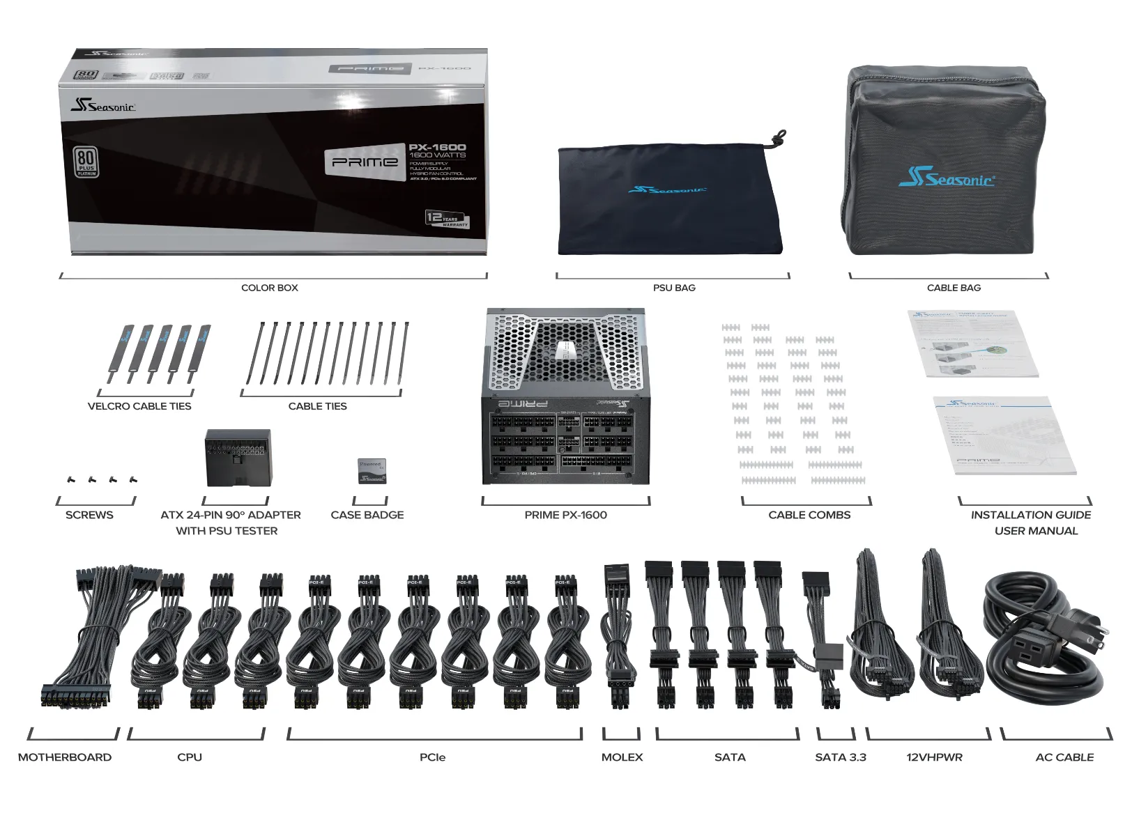 Seasonic ATX3-PRIME-PX-1600 1600 W - PSU, 80 Plus Platinum80 Plus Platinum