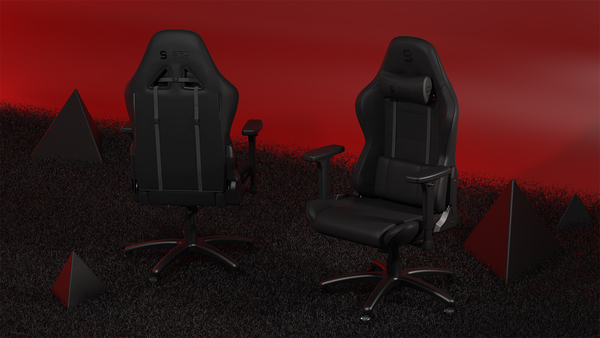 SilentiumPC Gear SR400F BK Gaming Chair Black Fabric