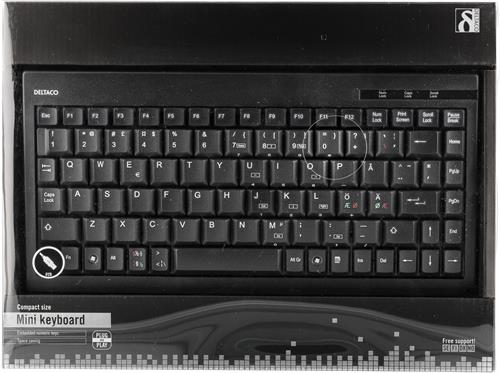 Deltaco TB-5V Mini - keyboard, Black