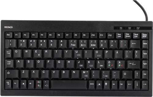 Deltaco TB-5V Mini - keyboard, Black