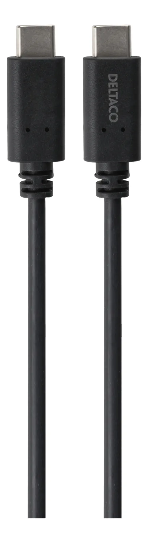 Deltaco USB3.2 G1 USB-C - USB-C 240W - cable, Black, 1m