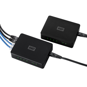 WD Livewire WDBABY0000NBK - Silta - HomePlug AV (HPAV) - ty&ouml;p&ouml;yt&auml; (pakkaus sis&auml;lt&auml;&auml; 2 )