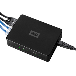 WD Livewire WDBABY0000NBK - Silta - HomePlug AV (HPAV) - ty&ouml;p&ouml;yt&auml; (pakkaus sis&auml;lt&auml;&auml; 2 )