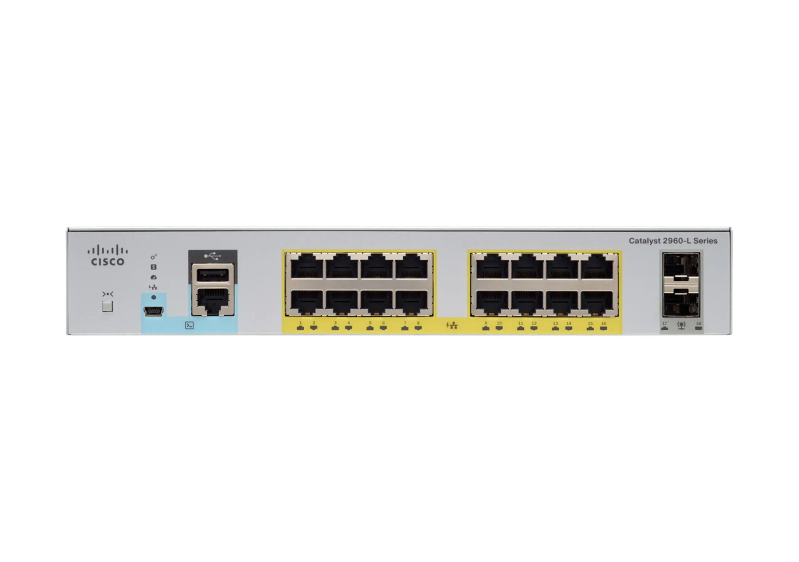 Cat 2960L Smart Mng16p GigPoE 2x1G SFP