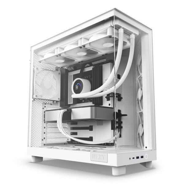 NZXT H6 -miditornikotelo ikkunalla, valkoinen