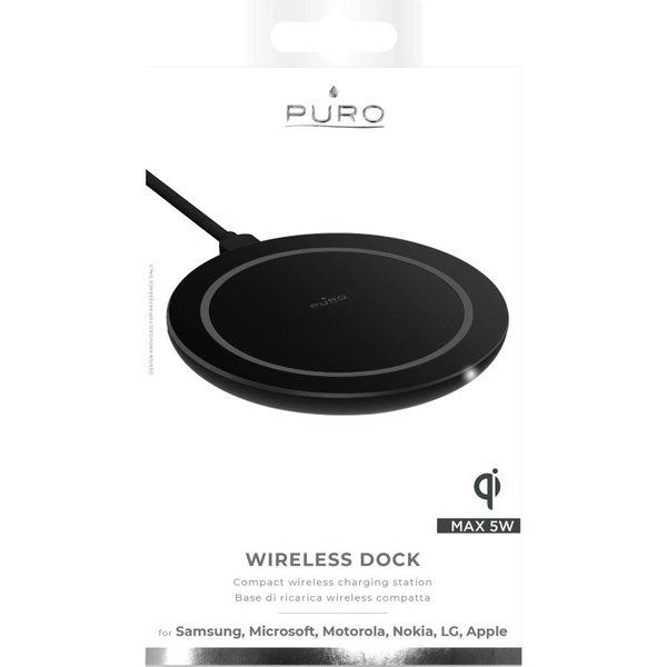 Kompakti Qi langaton laturi 5W, musta