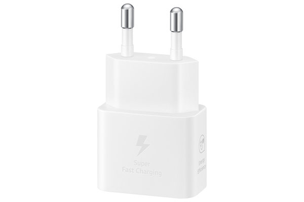 Samsung 25W GaN - laddare + USB-C kabel, Vit
