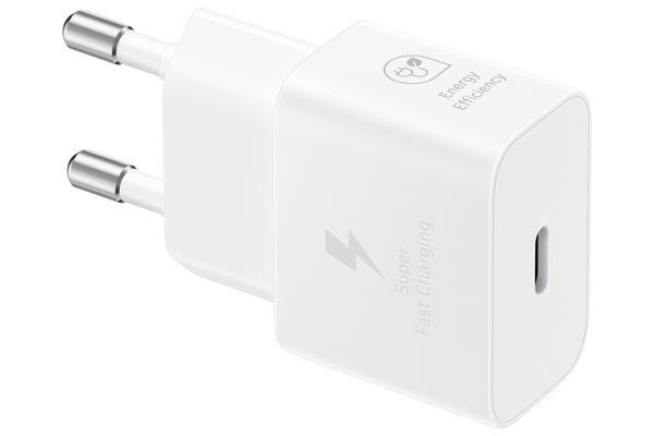 Samsung 25W GaN - laddare + USB-C kabel, Vit