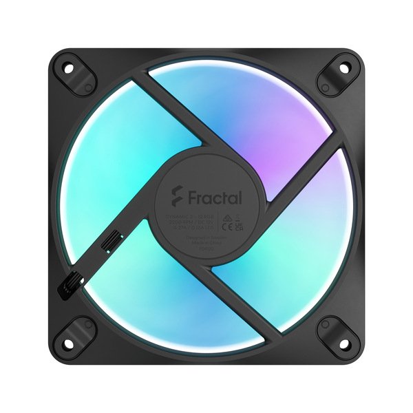 Fractal Design Dynamic 3 12 PWM RGB 120 mm chassifl&auml;kt - svart